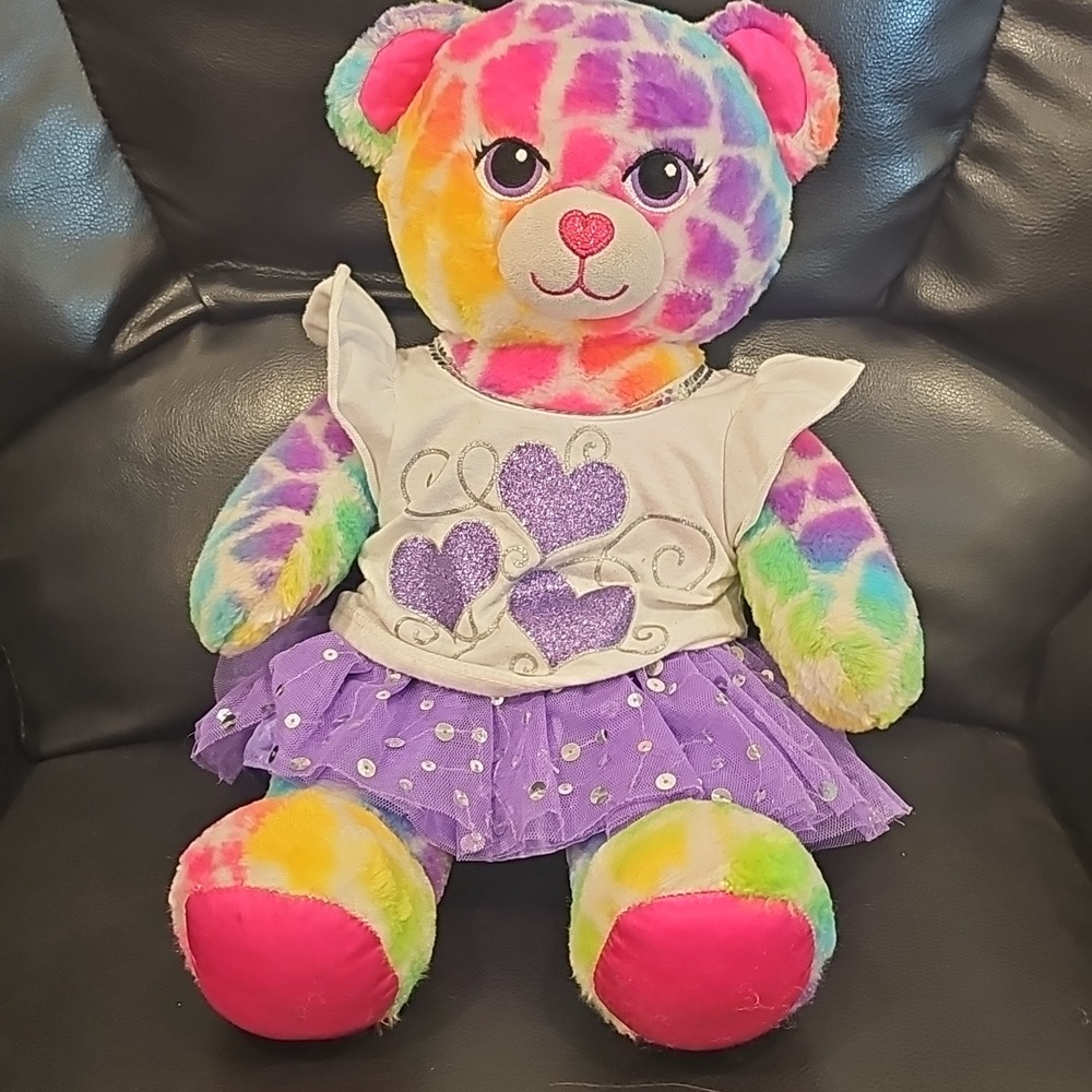 N Purple And White Costum For A Build A Bear Teddy Bear. Bear Not Included! - Picture 2 of 7
